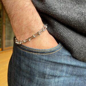 Silver Stainless Steel Bracelet - Stylish Silver Bracelet